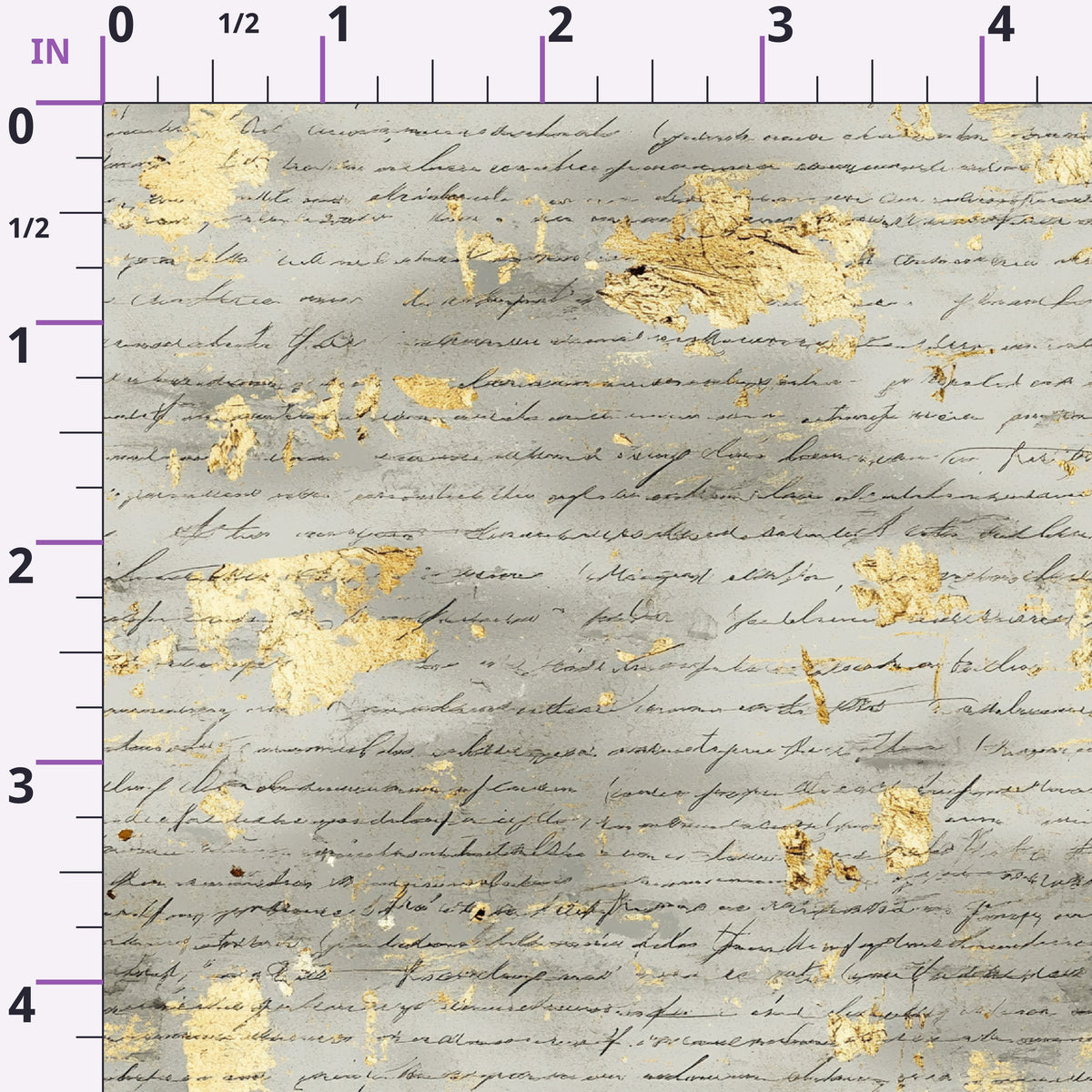 Gilded Forgotten Correspondence Pattern 18 Minky Fabric