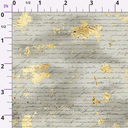 Gilded Forgotten Correspondence Pattern 18 Minky Fabric
