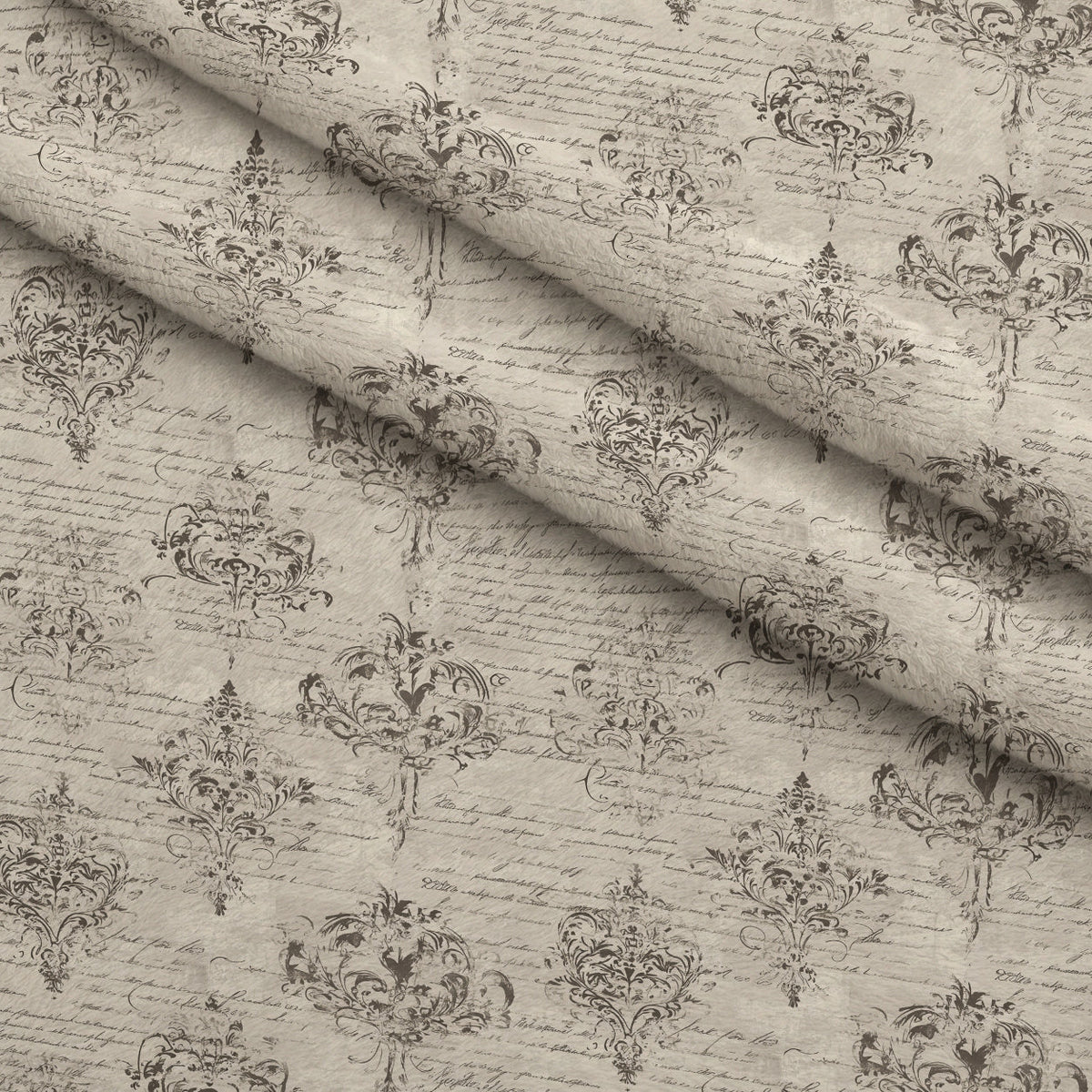 Gilded Forgotten Correspondence Pattern 2 Minky Fabric