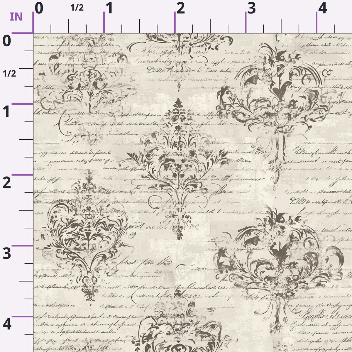 Gilded Forgotten Correspondence Pattern 2 Minky Fabric