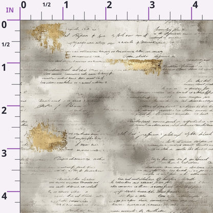 Gilded Forgotten Correspondence Pattern 4 Minky Fabric