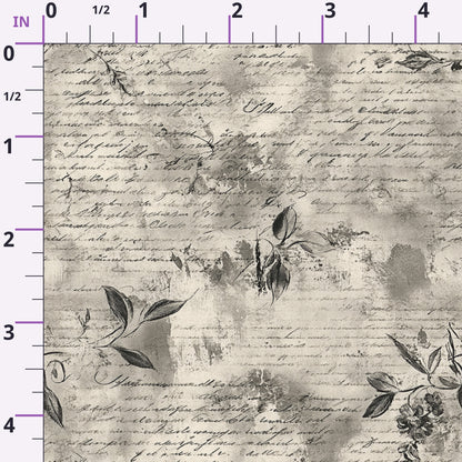 Gilded Forgotten Correspondence Pattern 6 Minky Fabric