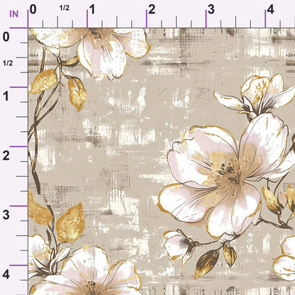 Gilded Fresco Blooms Pattern 12 Minky Fabric