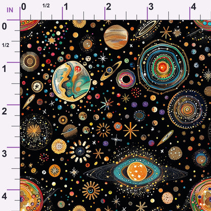 Gilded Galaxy Pattern 1 Minky Fabric
