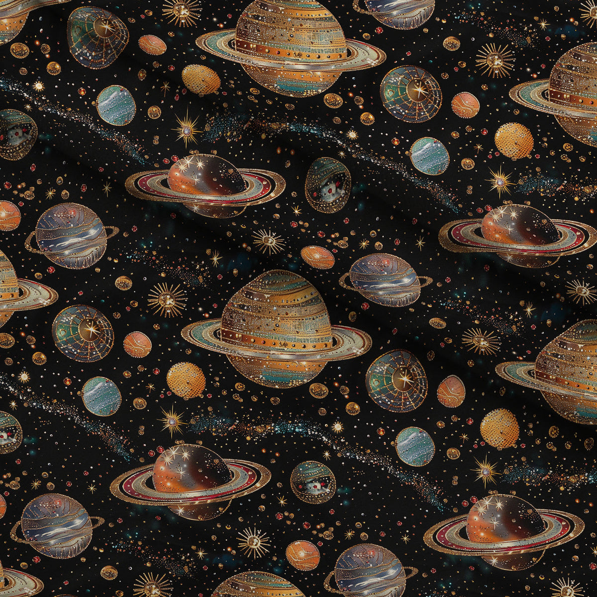 Gilded Galaxy Pattern 2 Minky Fabric