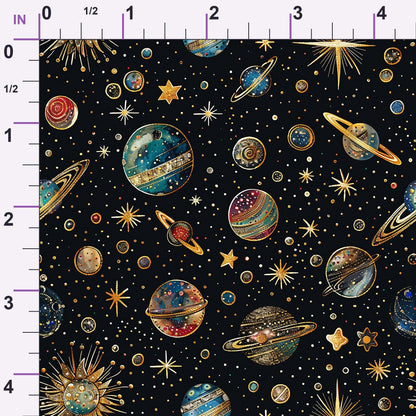 Gilded Galaxy Pattern 3 Minky Fabric
