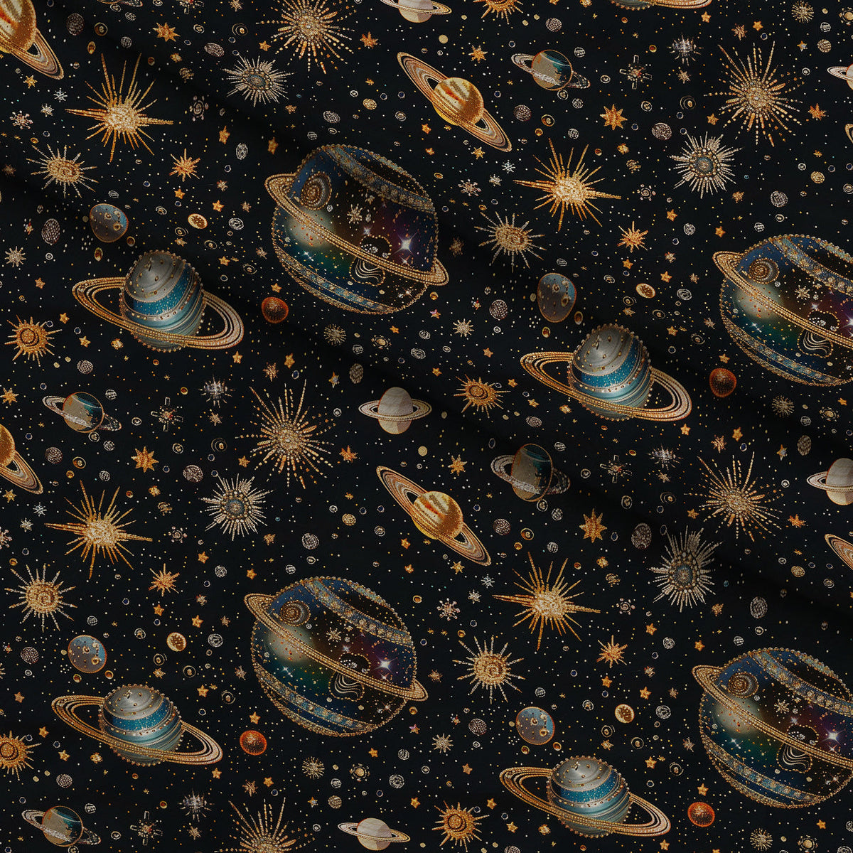 Gilded Galaxy Pattern 5 Minky Fabric