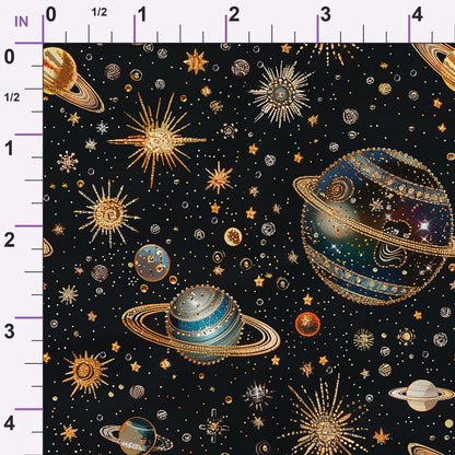 Gilded Galaxy Pattern 5 Minky Fabric