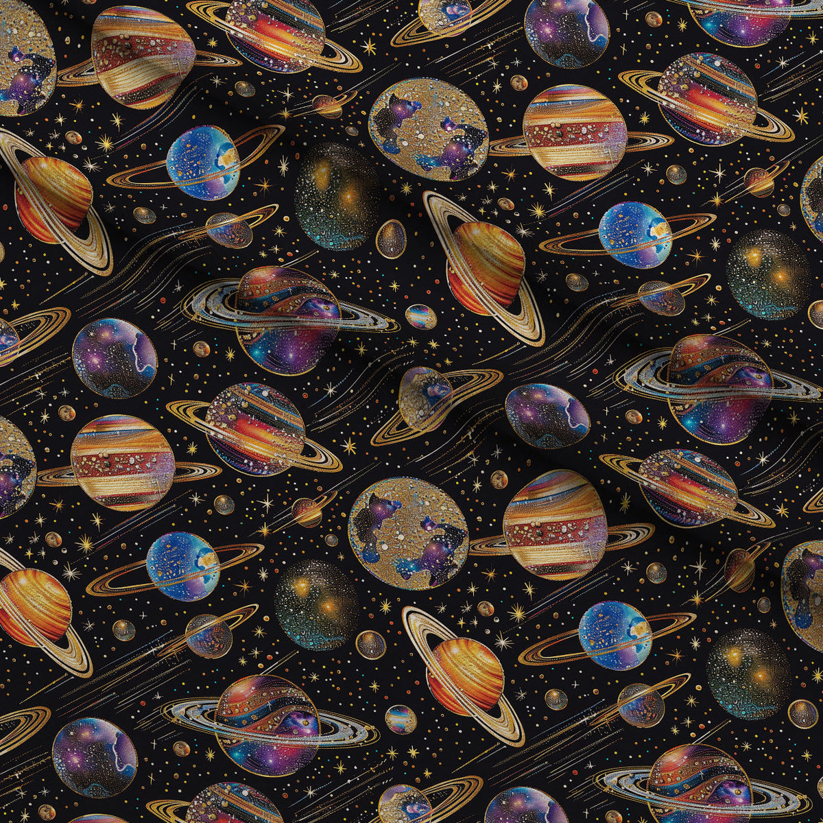Gilded Galaxy Pattern 6 Minky Fabric