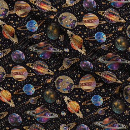 Gilded Galaxy Pattern 6 Minky Fabric