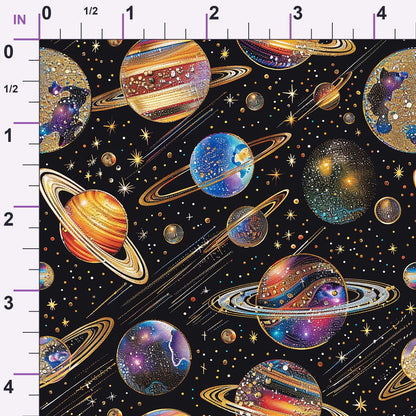 Gilded Galaxy Pattern 6 Minky Fabric