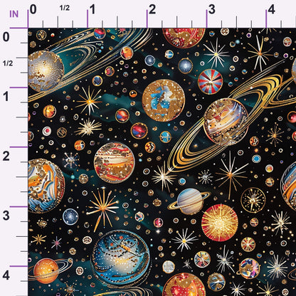 Gilded Galaxy Pattern 7 Minky Fabric
