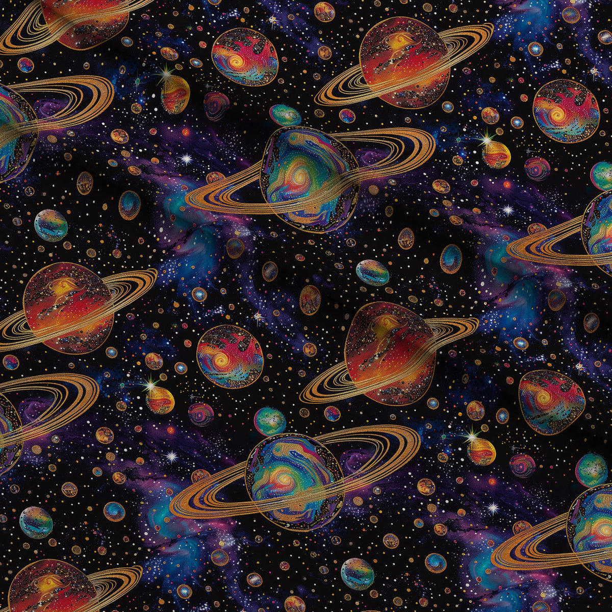 Gilded Galaxy Pattern 8 Minky Fabric
