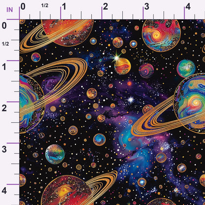 Gilded Galaxy Pattern 8 Minky Fabric