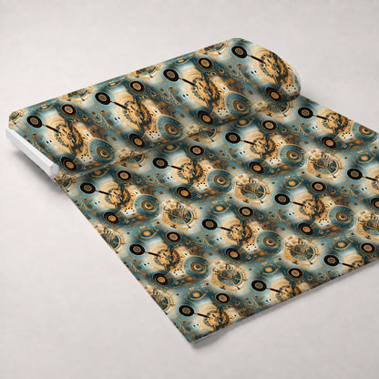 Gilded Gears Pattern 10 Minky Fabric
