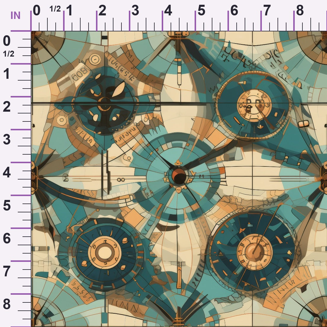 Gilded Gears Pattern 11 Minky Fabric