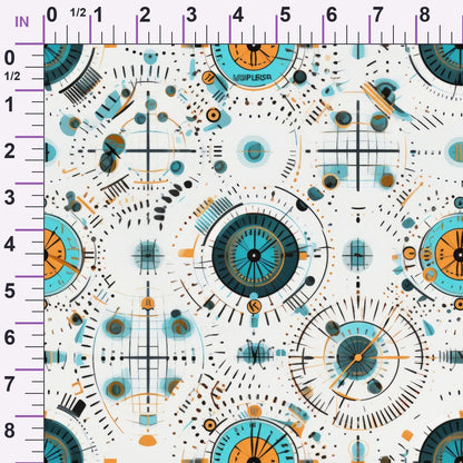 Gilded Gears Pattern 12 Minky Fabric