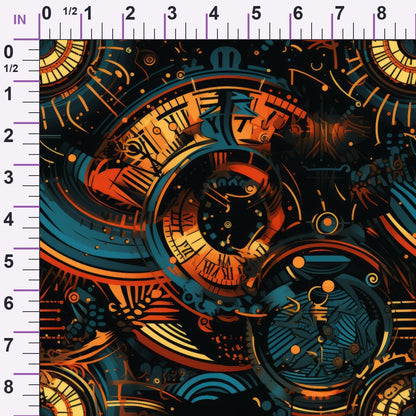 Gilded Gears Pattern 13 Minky Fabric
