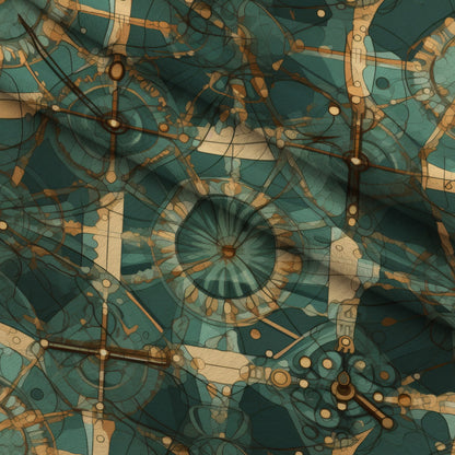 Gilded Gears Pattern 14 Minky Fabric
