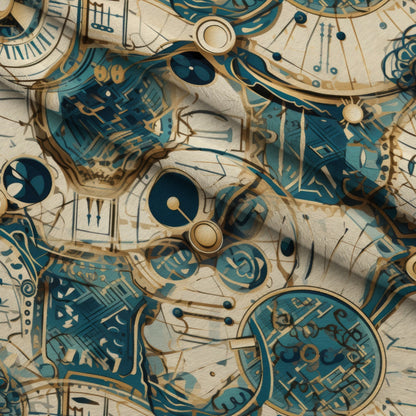 Gilded Gears Pattern 15 Minky Fabric