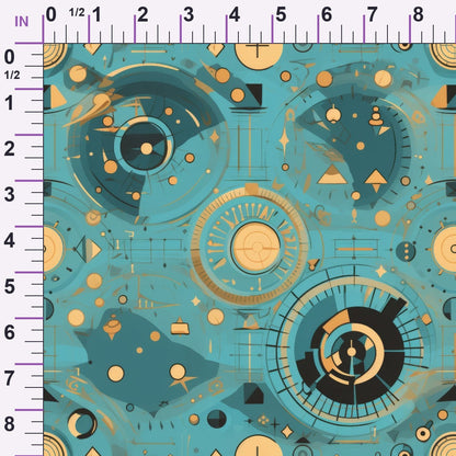 Gilded Gears Pattern 18 Minky Fabric