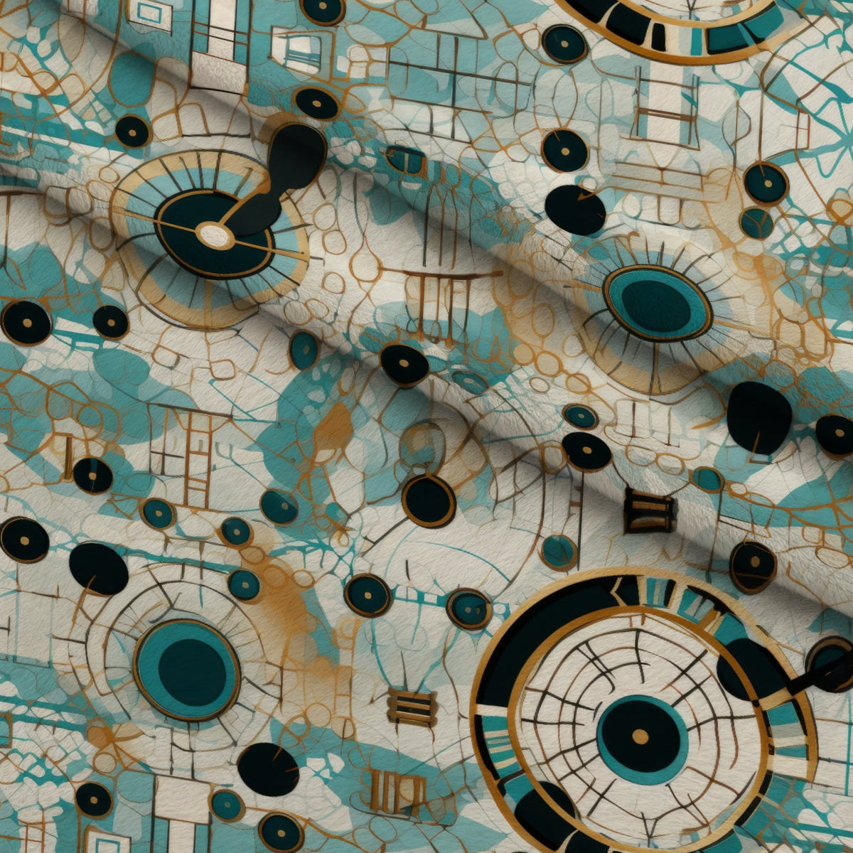 Gilded Gears Pattern 20 Minky Fabric