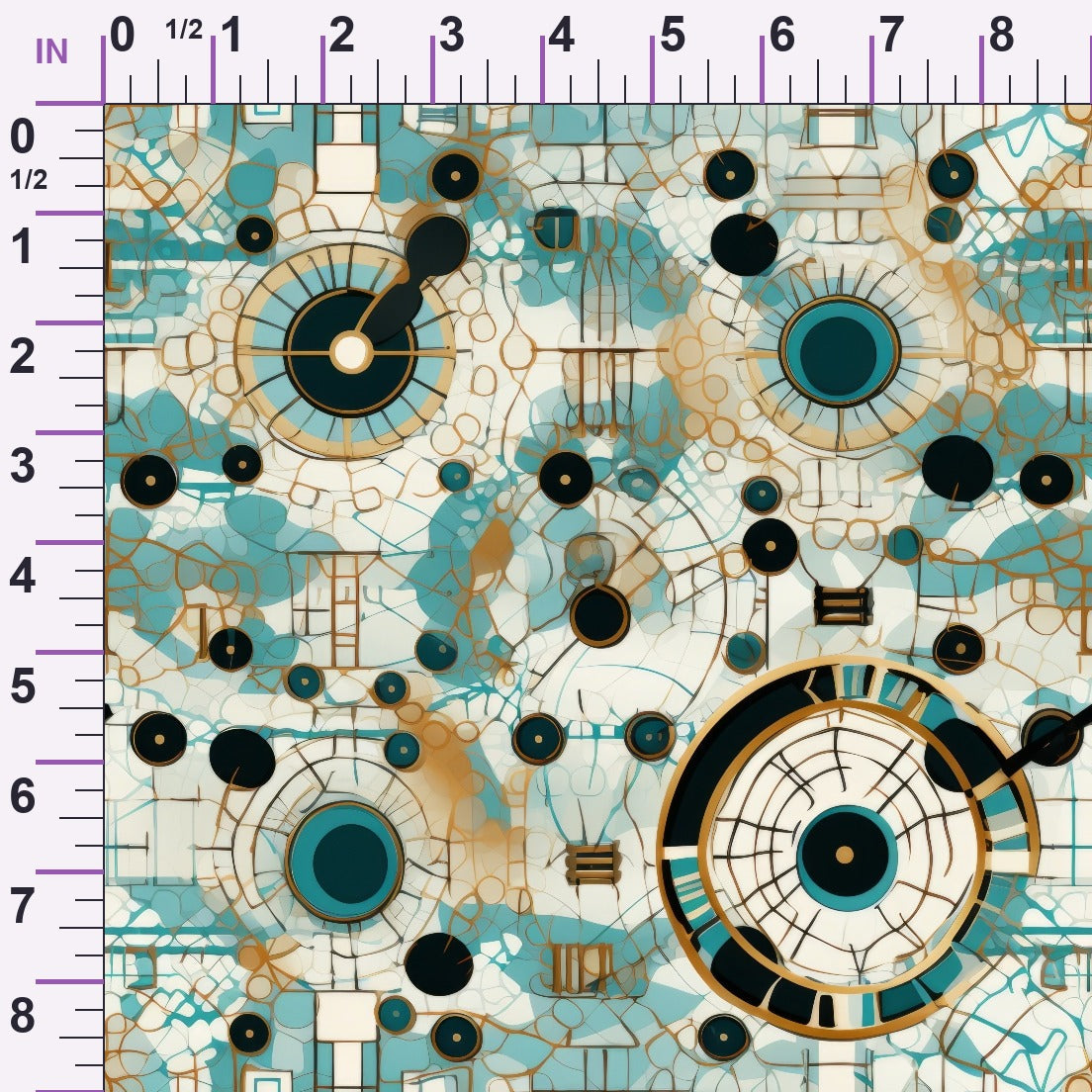Gilded Gears Pattern 20 Minky Fabric