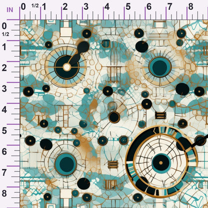 Gilded Gears Pattern 20 Minky Fabric