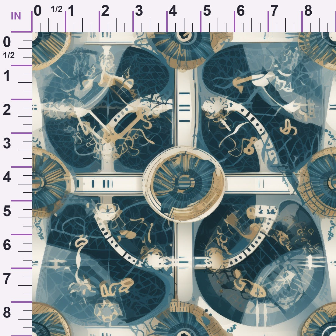 Gilded Gears Pattern 21 Minky Fabric