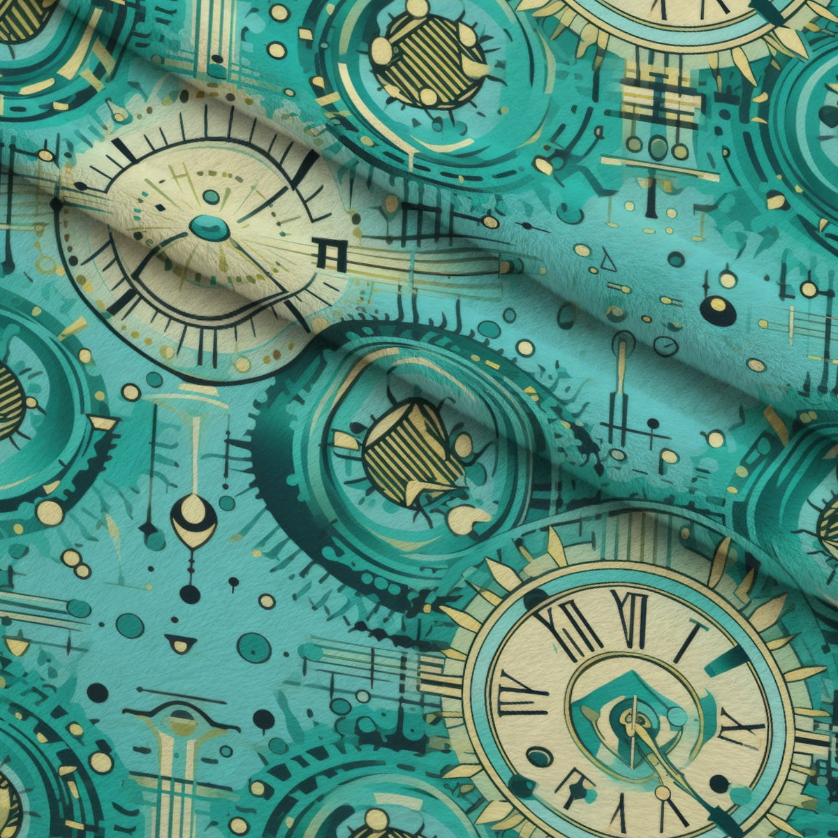 Gilded Gears Pattern 24 Minky Fabric