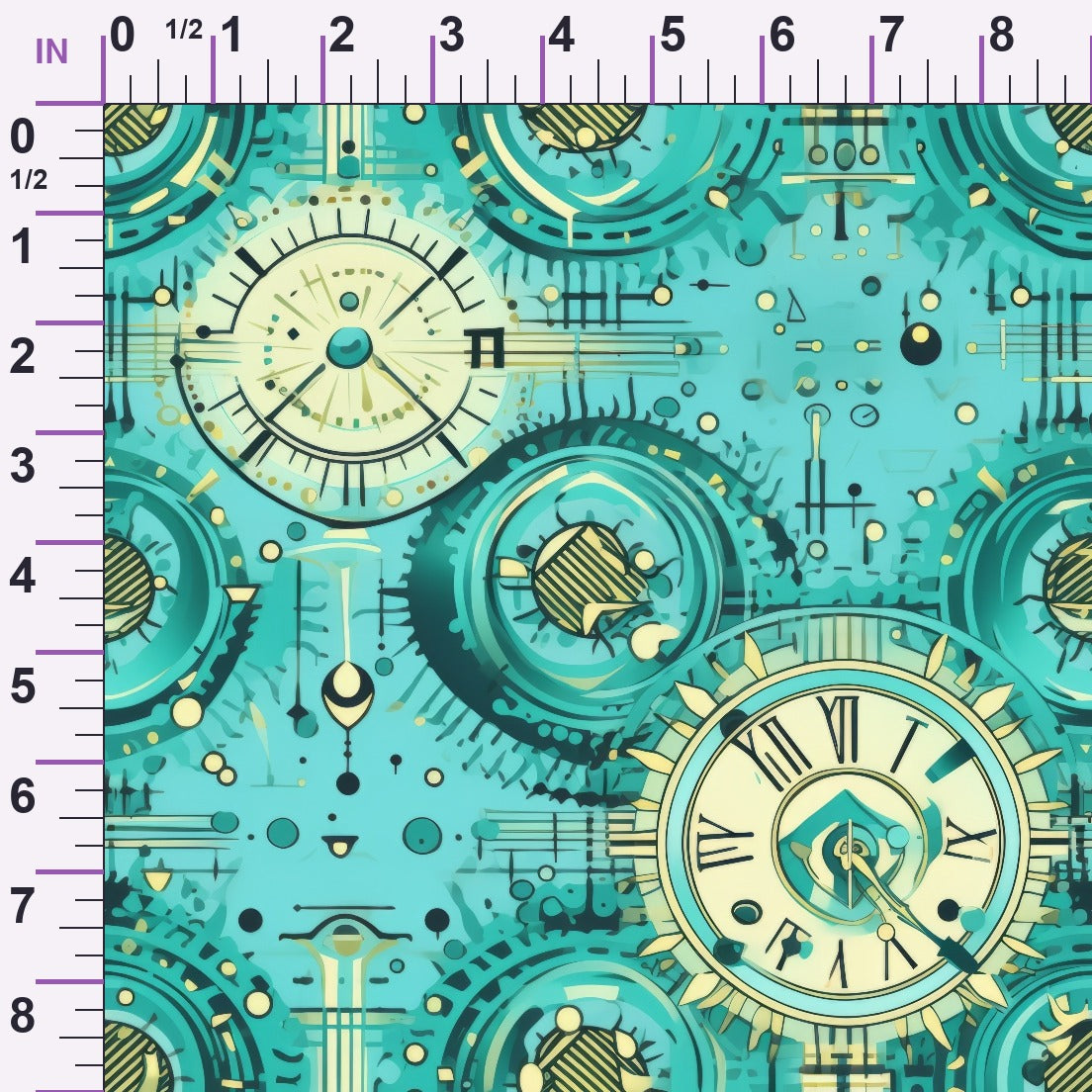 Gilded Gears Pattern 24 Minky Fabric