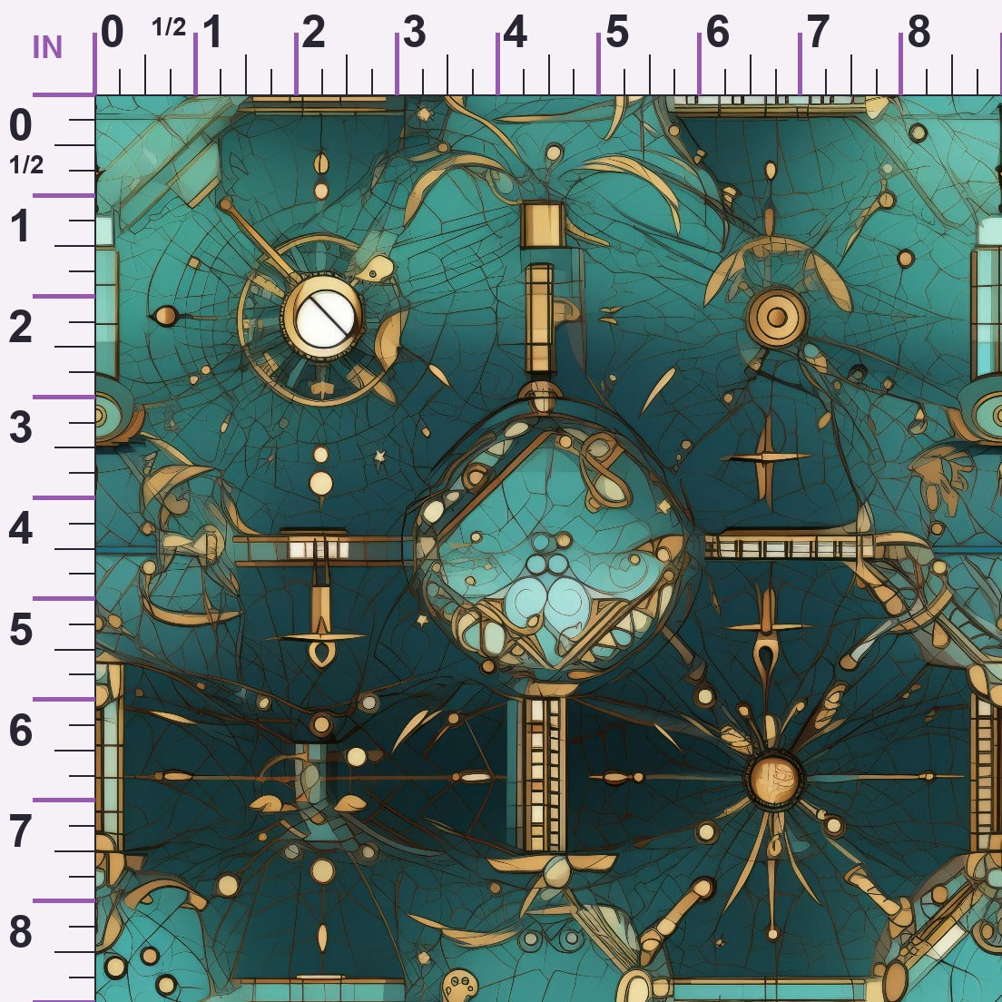 Gilded Gears Pattern 3 Minky Fabric