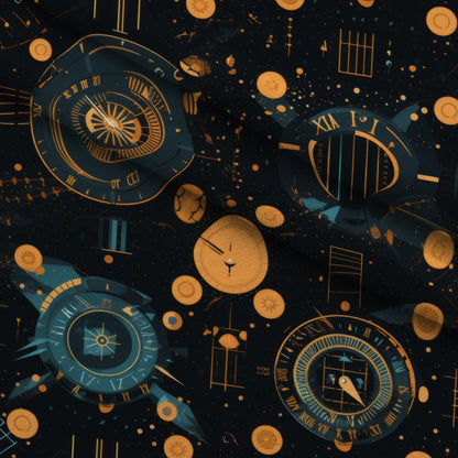 Gilded Gears Pattern 4 Minky Fabric