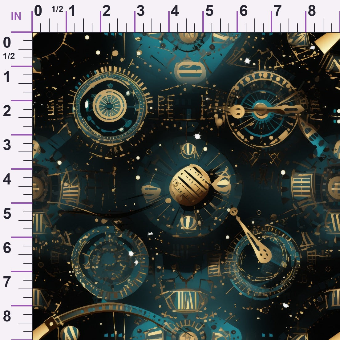 Gilded Gears Pattern 5 Minky Fabric