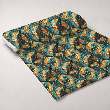 Gilded Gears Pattern 7 Minky Fabric
