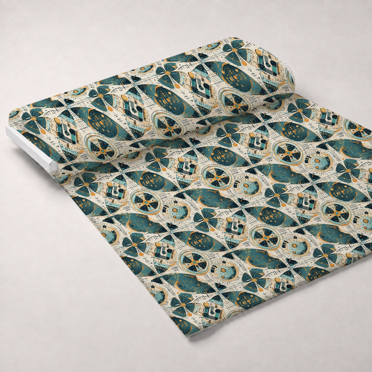 Gilded Gears Pattern 9 Minky Fabric