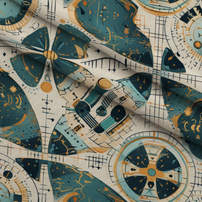 Gilded Gears Pattern 9 Minky Fabric