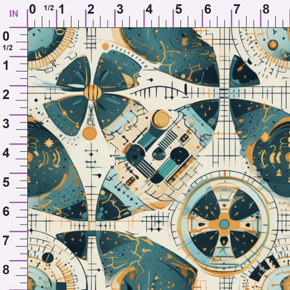Gilded Gears Pattern 9 Minky Fabric