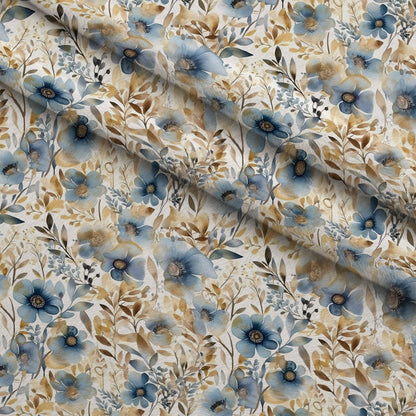 Gilded Indigo Pattern 1 Minky Fabric