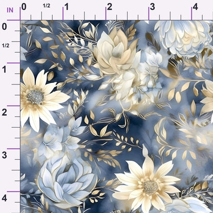 Gilded Indigo Pattern 3 Minky Fabric
