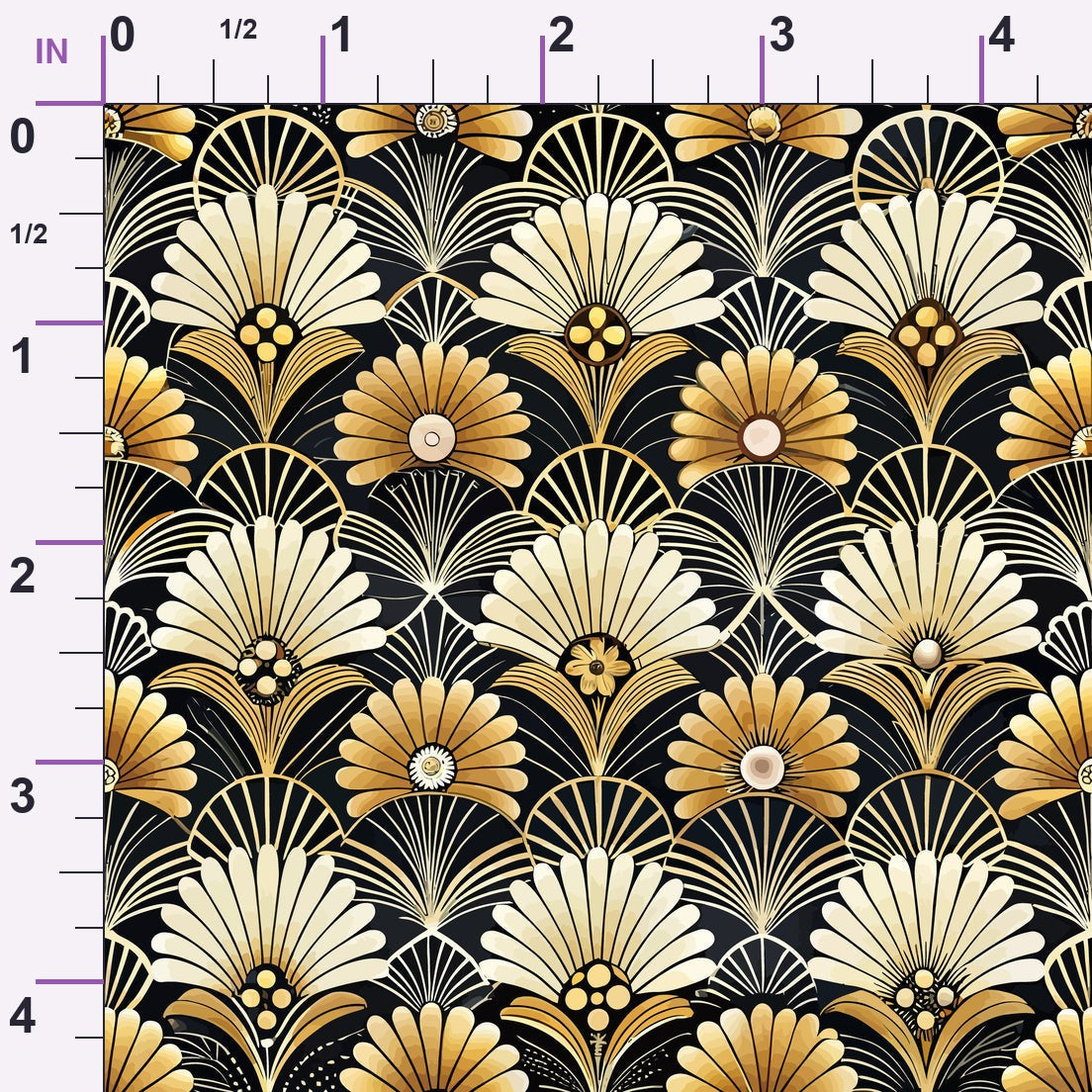 Gilded Jade Blooms Pattern 1 Minky Fabric