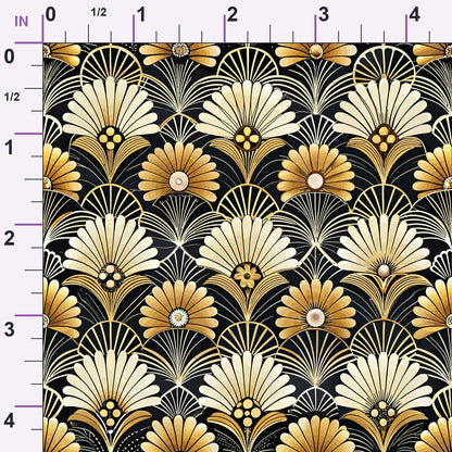 Gilded Jade Blooms Pattern 1 Minky Fabric
