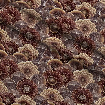 Gilded Jade Blooms Pattern 12 Minky Fabric