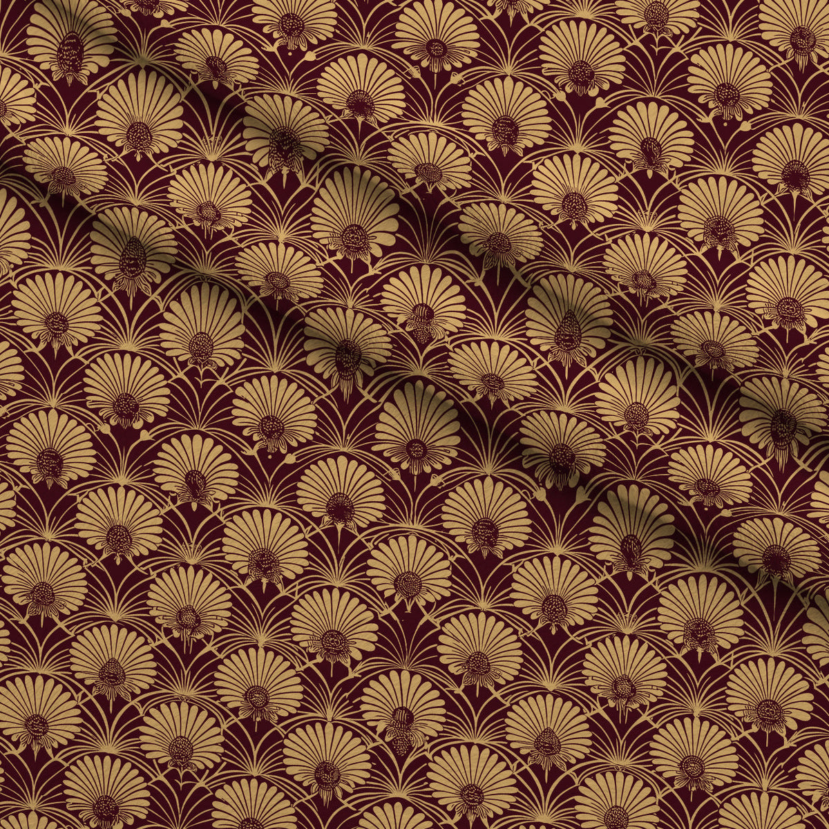 Gilded Jade Blooms Pattern 13 Minky Fabric
