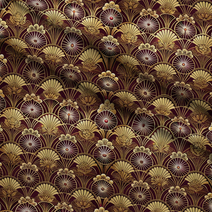 Gilded Jade Blooms Pattern 14 Minky Fabric