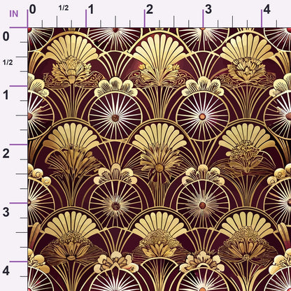 Gilded Jade Blooms Pattern 14 Minky Fabric