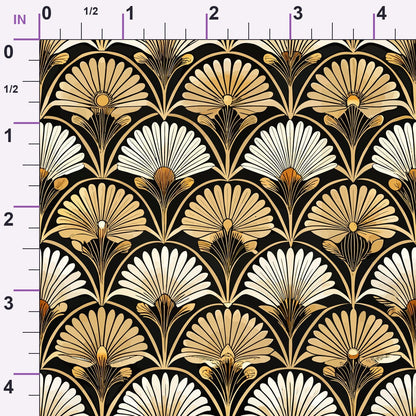 Gilded Jade Blooms Pattern 2 Minky Fabric