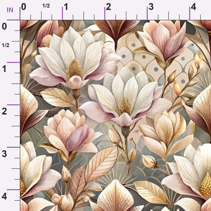 Gilded Jade Blooms Pattern 21 Minky Fabric