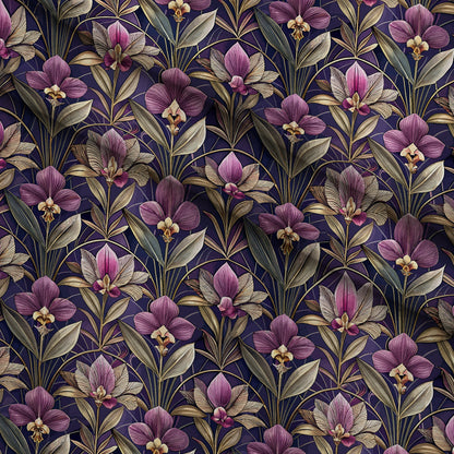 Gilded Jade Blooms Pattern 22 Minky Fabric