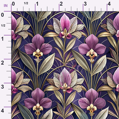 Gilded Jade Blooms Pattern 22 Minky Fabric